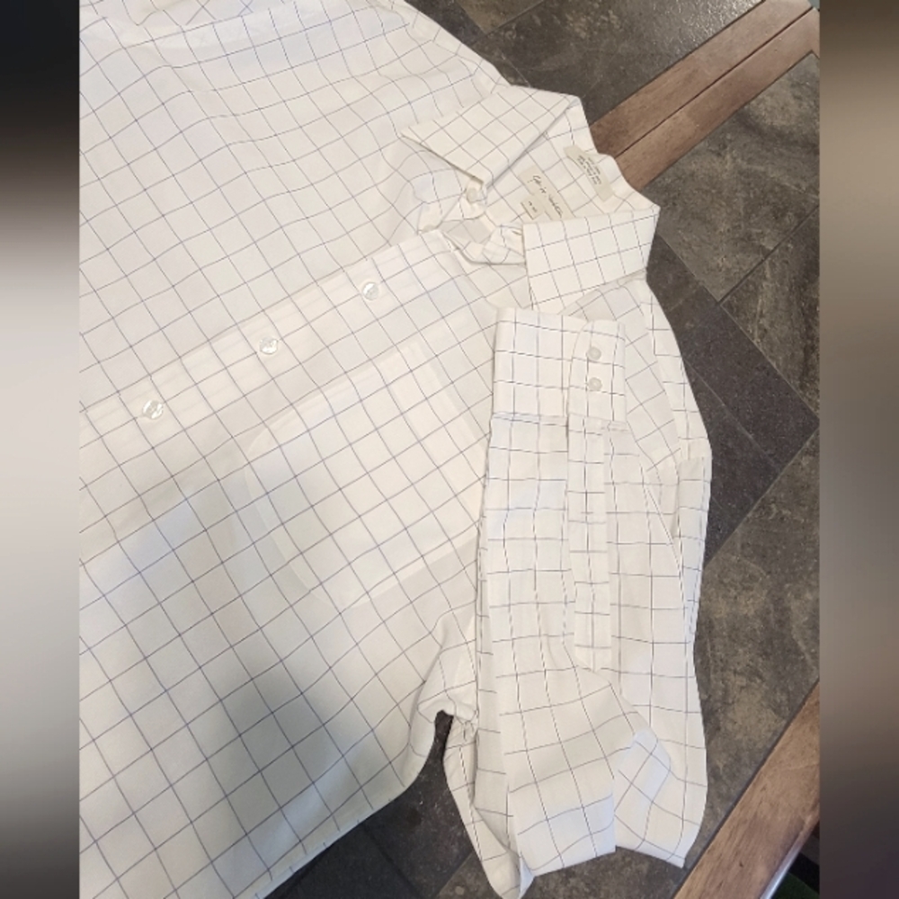 Vtg John W. Nordstrom Button-Down‎ Made In Hong Kong Italian Fabric 15 33